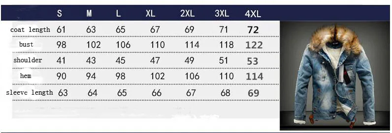 Прямая Мужская джинсовая куртка с меховым воротником Ретро рваные флисовые джинсы куртка и пальто для осени зимы S-XXXXL