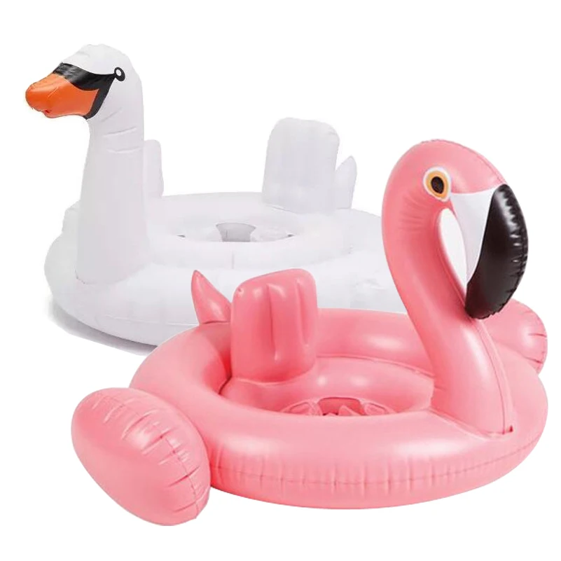 2017 Hot Baby Inflatable Flamingo Swimming Ring Seat float Swimming Float Swan Pool Float Baby Summer Water Fun Pool Toy Kids