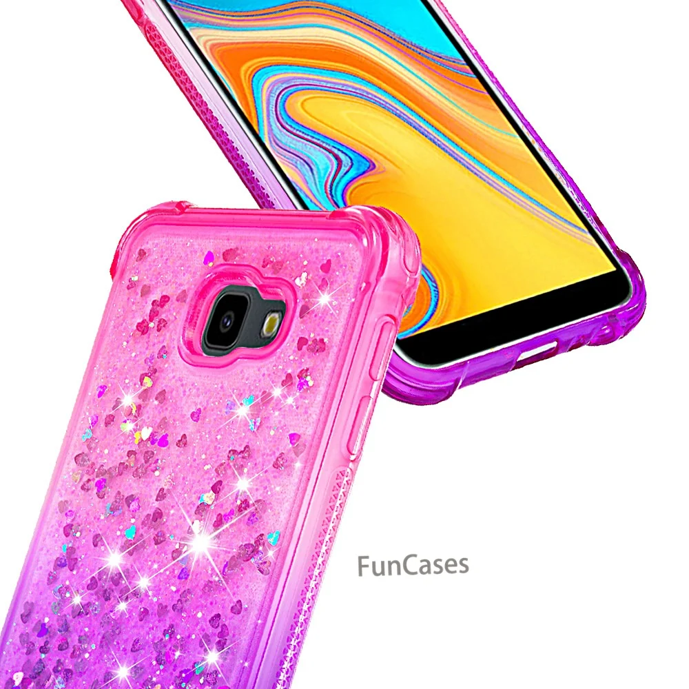 Для samsung J4 плюс Чехол светлый блестящий чехол для Galaxy J415 J415F SM динамический песок