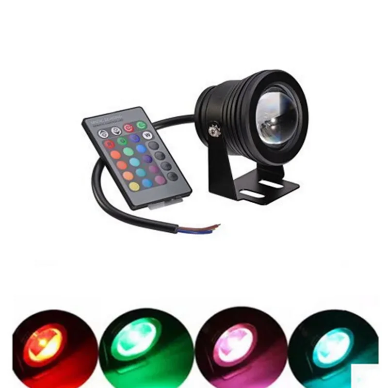 SPLEVISI 1X Remote Marine Boat Yacht Fishing Lamp Underwater Light RGB