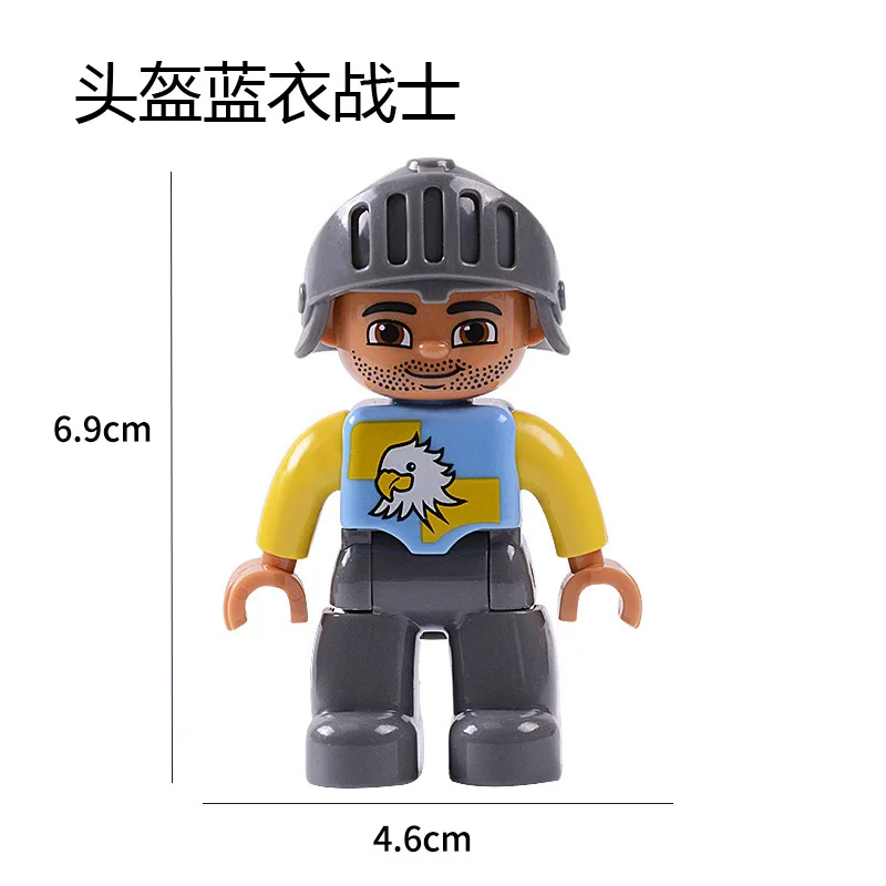 Big Size Action Figures City Princess Pirate Policemen Family Series  Building Blocks Compatible LegoINGS Duploes Education Toys for children (12)