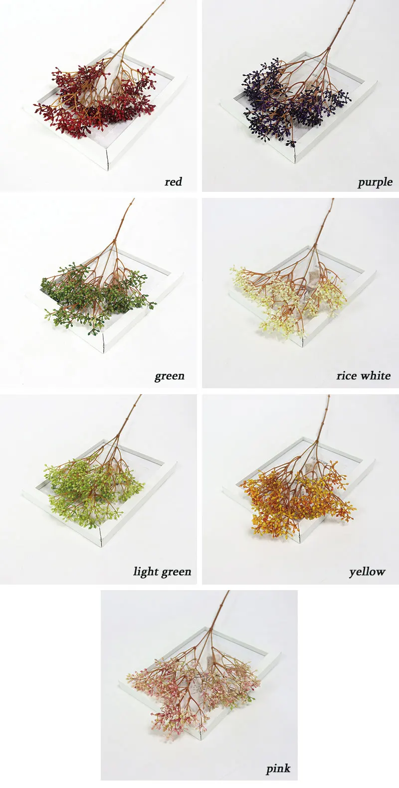 Flone Modern Simple Plastic Flowers Home Decoration Decorative Flower Artificial Plant Soft Rubber Fruit Imitation Flower (12)