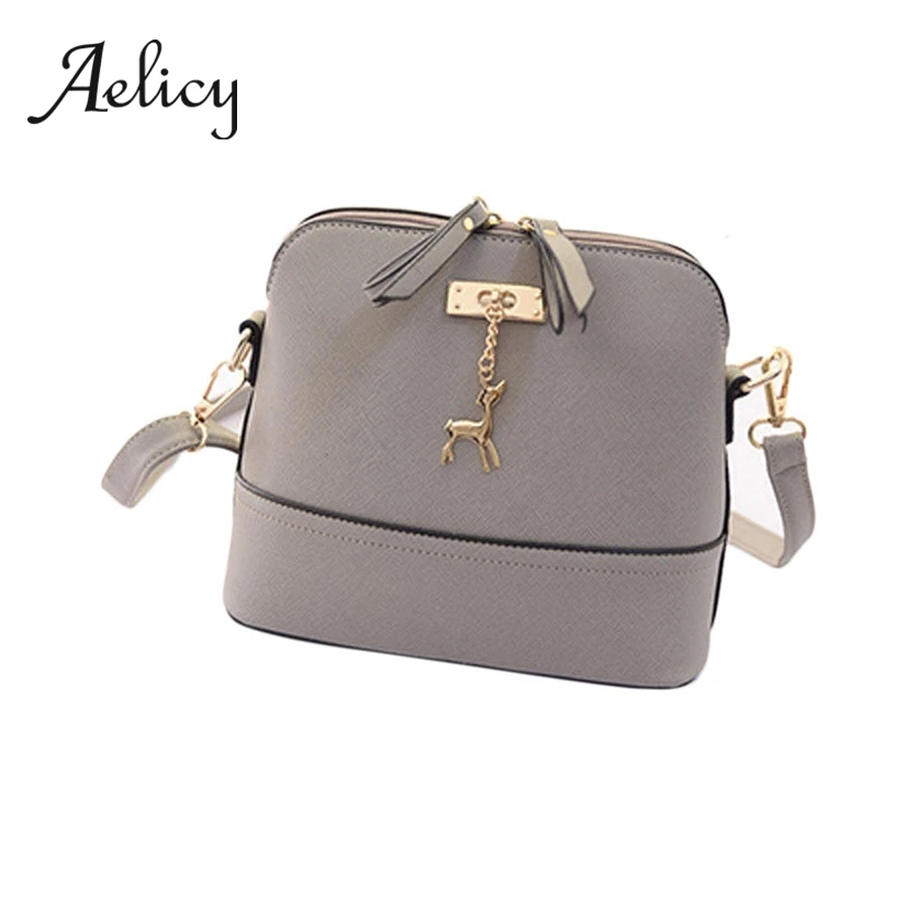 

Aelicy Female Shell Bag Fashion Messenger Crossbody Bag Women PU Leather Mini Bag Student Girls Shoulder Bag Brand New