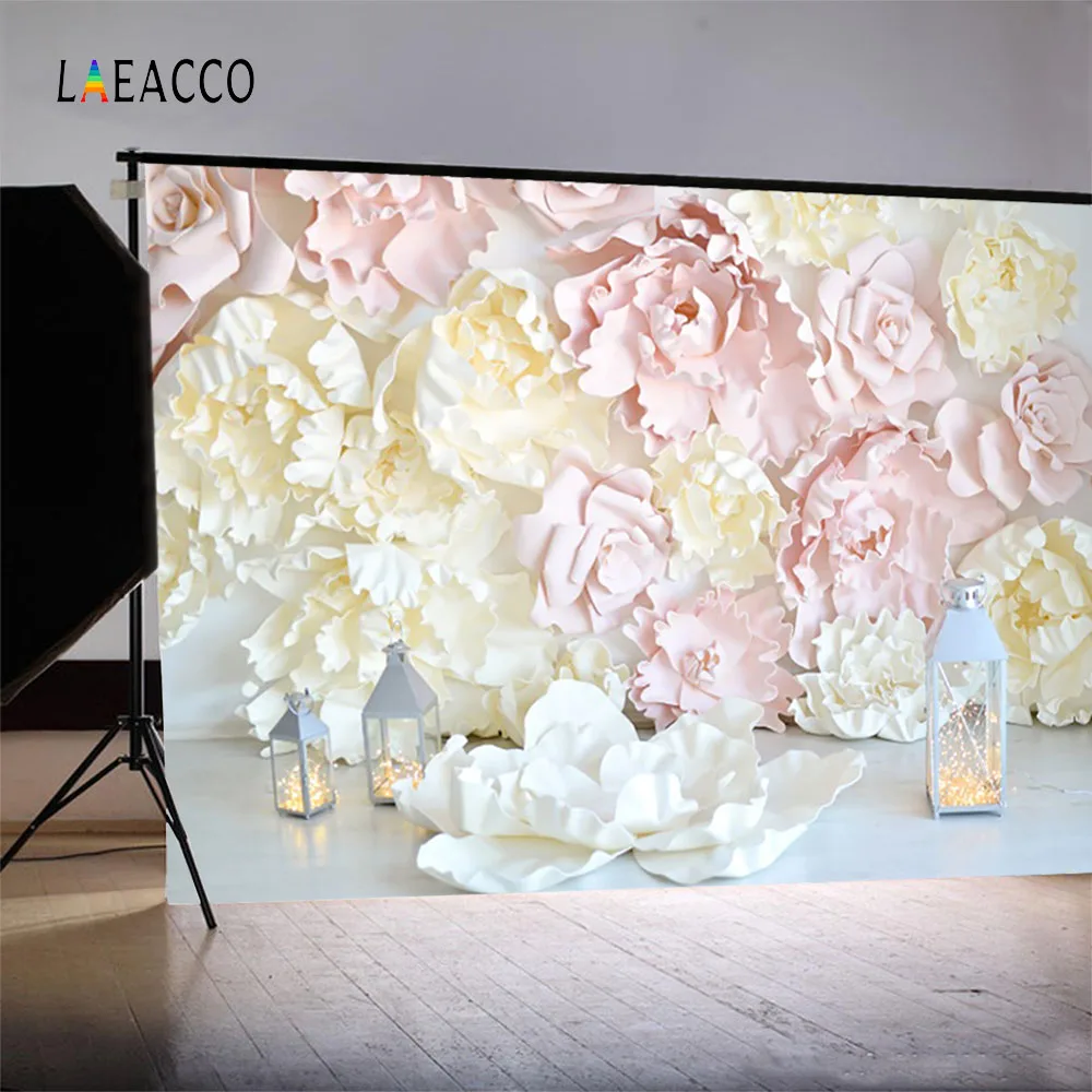 Laeacco Blossom Цветы настенные фонари для новорожденных фотографии фоны на заказ для фотостудии