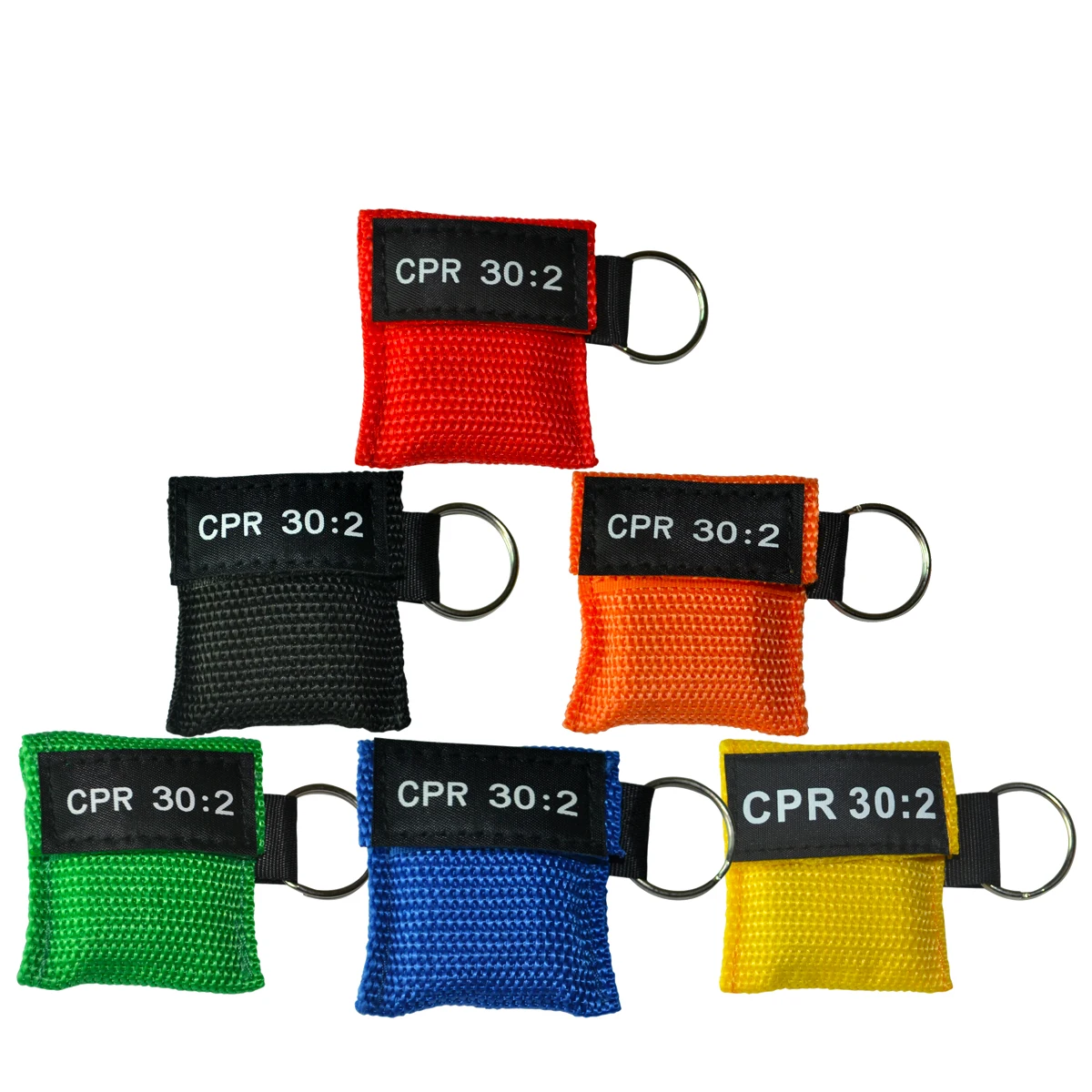 

50pcs/lot CPR 30:2 Resuscitator Mask with Keychain Emergency First Aid Hygiene Breath Protect Face Mask 6 Different Colors