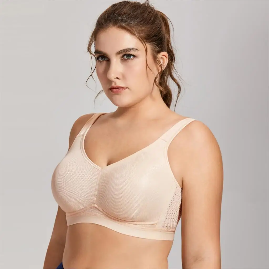 

Women's High Impact Support Wirefree Plus Size Active Bra
