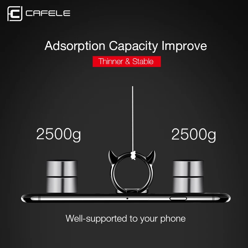 CAFELE Luxury Finger Ring Mobile Phone Universal Stand Holder For iPhone X 8 7 6 Samsung Note8 S8 Xiaomi Huawei All Smart Phone