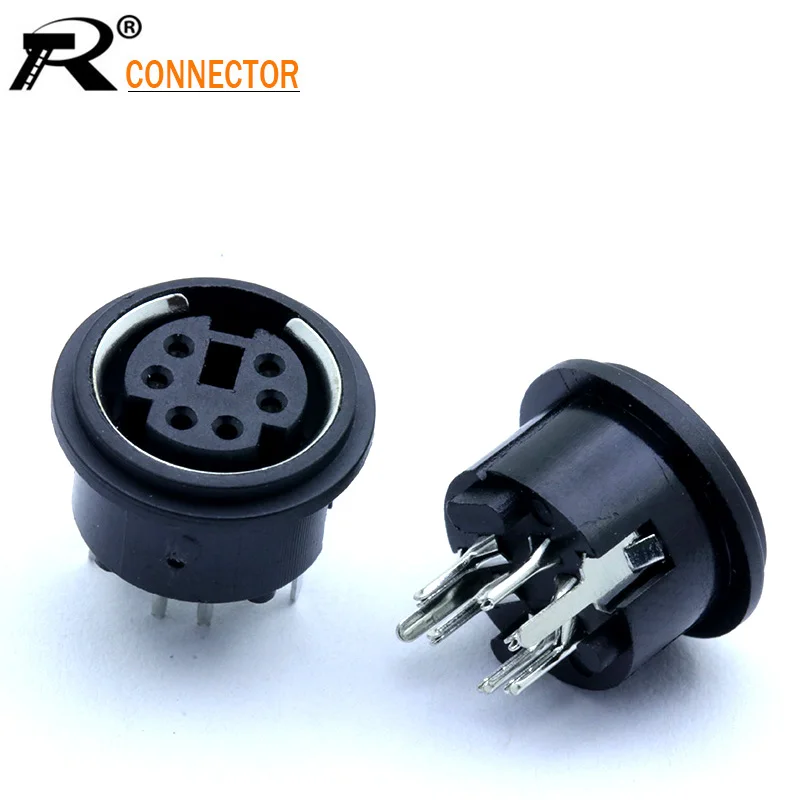 20PCS Mini DIN 6Pins PS2 Jacks DIN S Terminal Connectors PS2 6P Socket