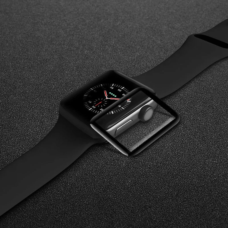 JANSIN 3D полное покрытие краев стеклянная пленка для Apple Watch Series 5 4 40 мм 44 мм Защитная пленка для Apple Watch 3 2 1 38 мм 42 мм