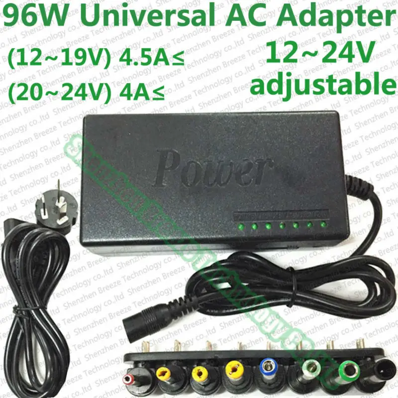 

Brand NEW Factory direct sale price Top quality 4-4.5A 96W Universal Laptop AC Charger adapter with 8 common used connectors