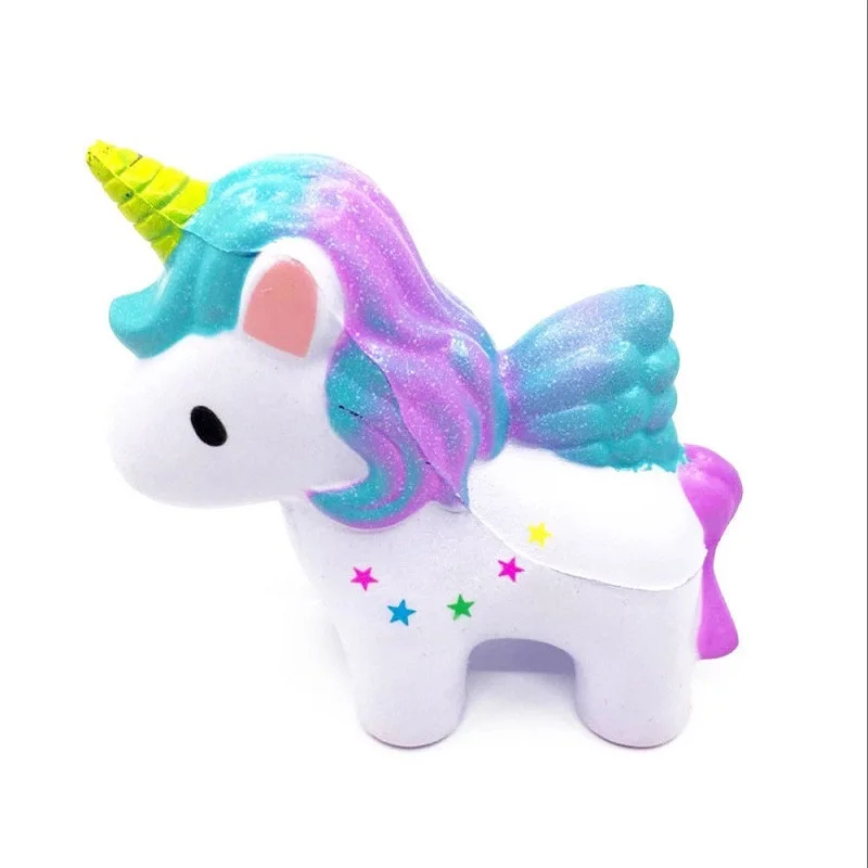 

Unicorn Rainbow Horse Squishy Scented Slow Rising Squeeze Collection Cartoon Doll Cream Scented Decompression Toys Phone Strap