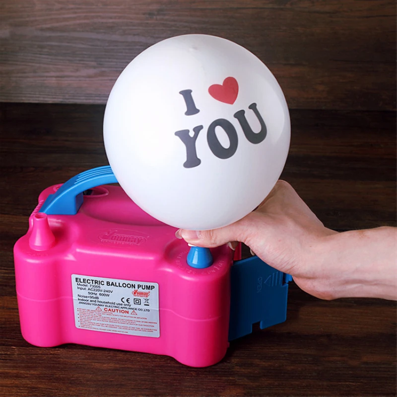 JX-LCLYL 600W Portable High Power Electric Balloon Pump Twin Nozzles Inflator Air Blower
