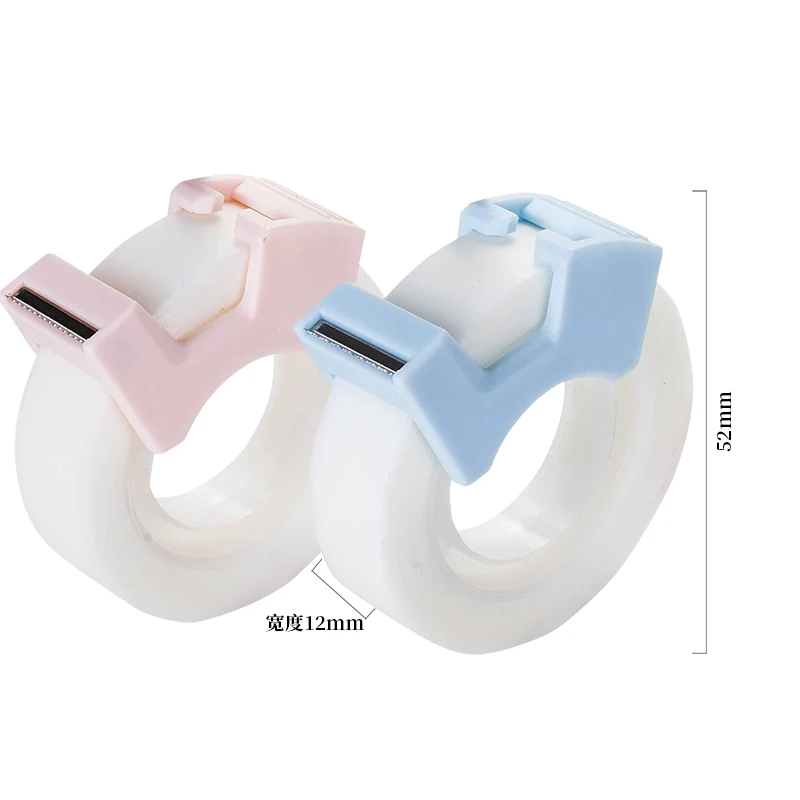 

Adhesive tape with small tape cutting tool writable Invisible tape 50um*12mm*20y(18.3cm) protable tape dispenser stationery set