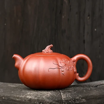 

yixing famous high TaoShun pure manual recommended all undressed ore red-skinned dragon pumpkin pot