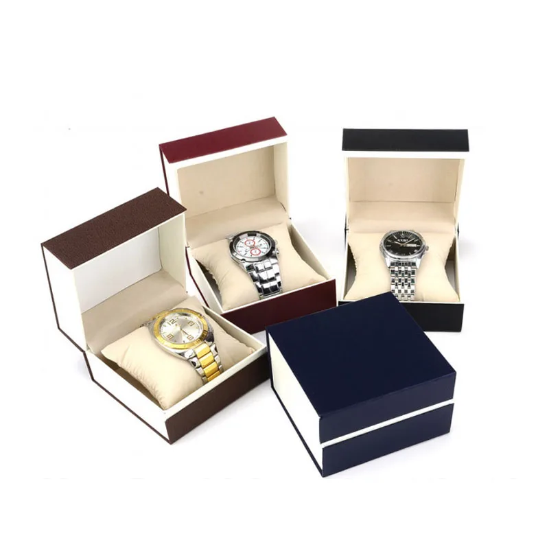 50pcs Square Single Watch Boxes Paper Lint One Slot Wristwatch Box