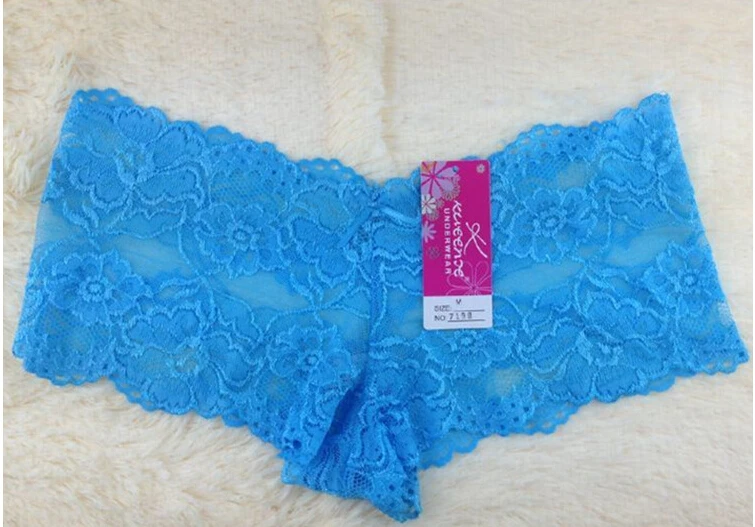 Women's Sexy Lace Boxer Briefs Bow-knot See Through Underwear Panties Knickers Free Shipping | Женская одежда