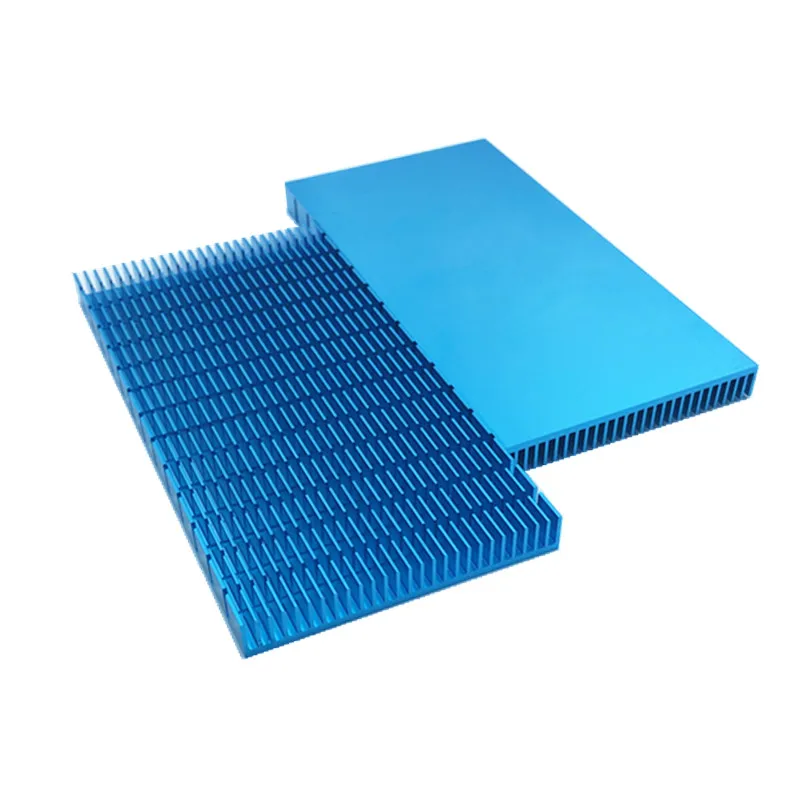 High quality radiator fin 150*74*10MM Mobile phone cooling heatsink radiator Cutting slot blue aluminum heatsink