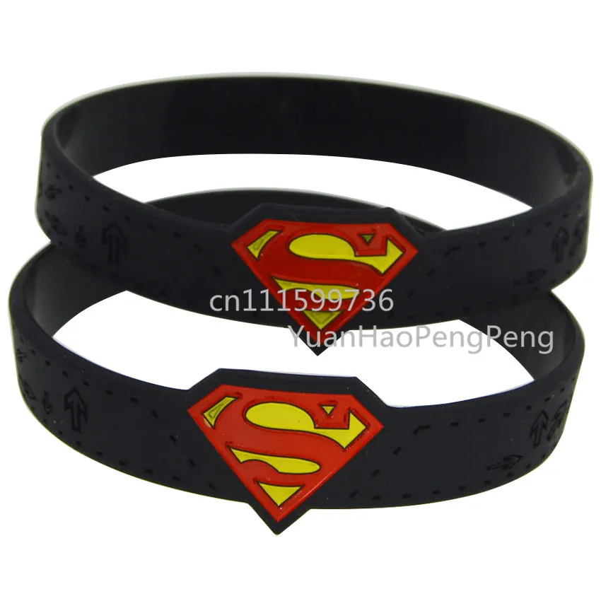 1 шт Супермен наручные часы в форме цвета силиконовый с чернилами браслет