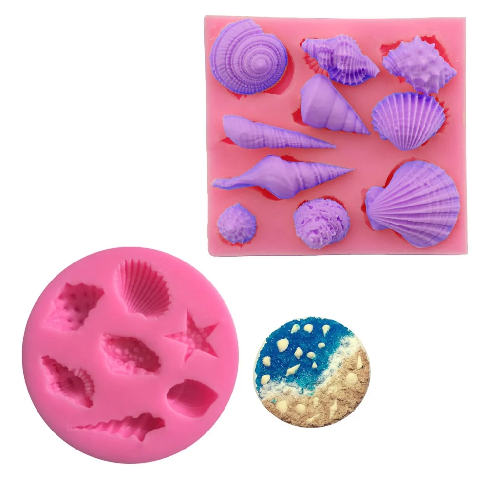 

Seashell Ocean Conch Silicone Cake Mold Ice Cube Tray Chocolate Fondant Cupcake Mould Non-stick Baking Bakeware Decoration