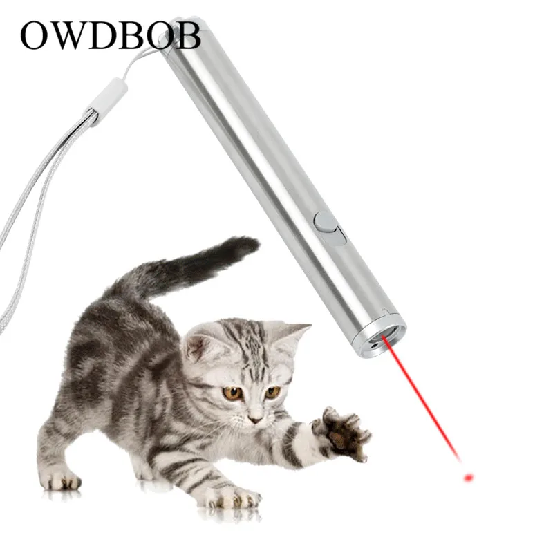 OWDBOB креативный Кот Лазерная игрушка животное целомудрия игрушки Забавный для домашнего котика светодиодный лазерный проектор ручка интерактивный Щенок Котенок играющая игрушка