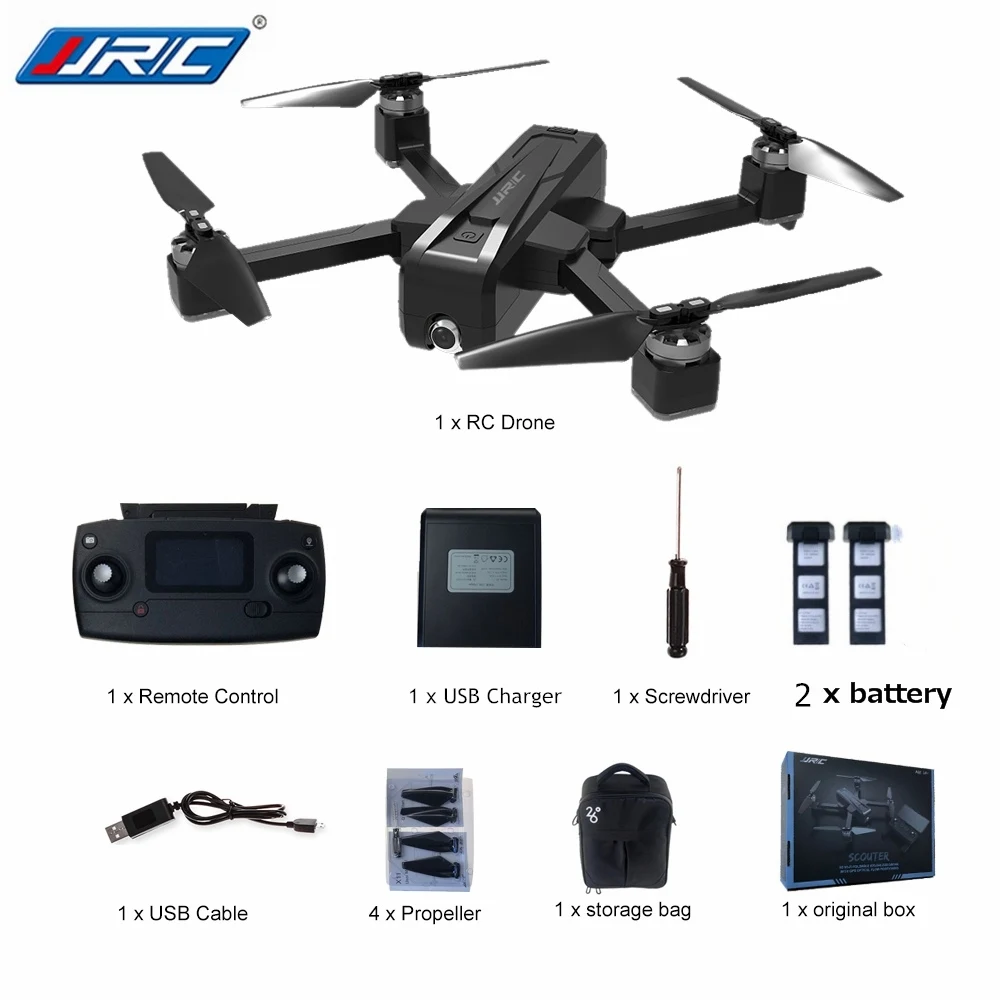 JJRC X11 5G складной gps RC Дроны с 2K wifi FPV камера ночной полет профессиональный пульт дистанционного управления Квадрокоптер RTF - Цвет: 2 battery and a bag