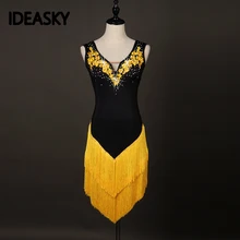 Платье для латинских танцев женское платье для соревнований для взрослых леди с кисточками Сексуальная бахрома для сальсы Бальные танго ча Румба Самба платья для танцев