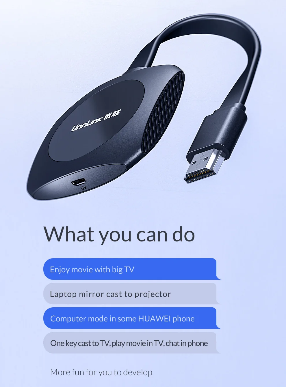 Unnlink HDMI беспроводной дисплей 4K 1080P Miracast DLNA Airplay Mirroring для тв-карты Android Apple ноутбука планшета