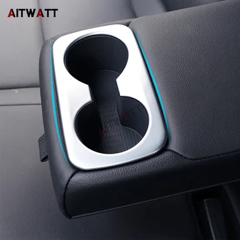 

ABS Matte Back Auto Water Cup Garish Frame Rear Water Cup Placement Cover Trim 1Pcs Car Styling For Hyundai Tucson 2016 2017