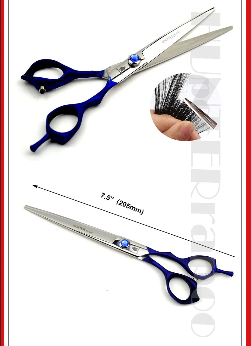30% скидка 7," 7,5" HUNTERrapoo HT9165 профессиональные ножницы для волос ножницы для ухода за животными Парикмахерские ножницы
