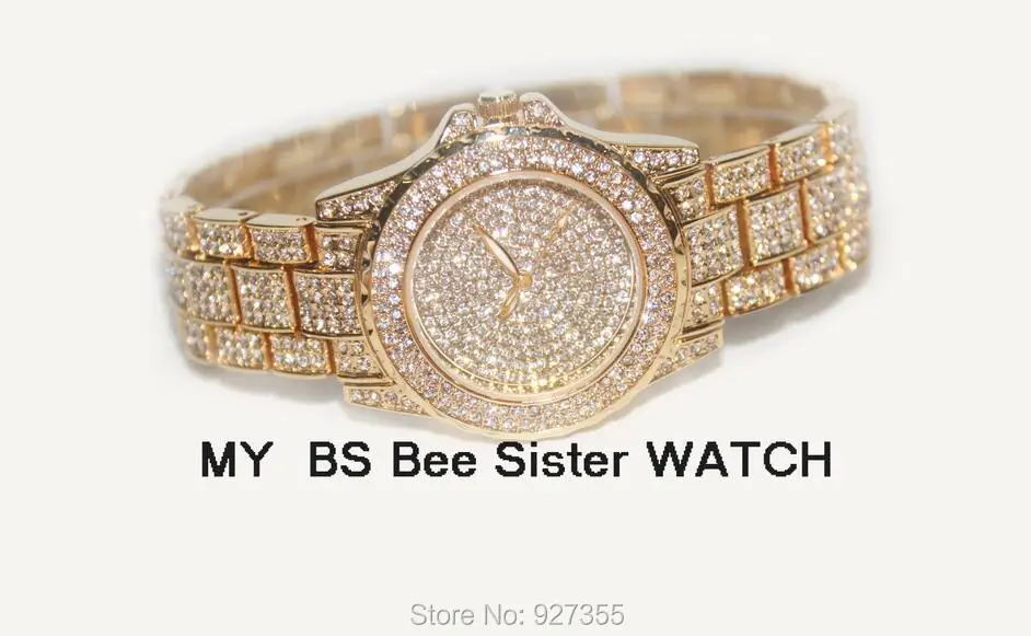 Прибытие известный бренд шикарные часы женские роскошные часы с австрийскими кристаллами блестящие Diomand Стразы браслет водонепроницаемый