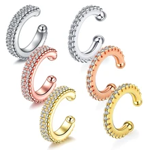 1 шт. медный Кристалл Мода кликер поддельные перегородки Кольца для женщин пирсинг клип на обруч Поддельные кольца носа искусственные ювелирные изделия для пирсинга тела