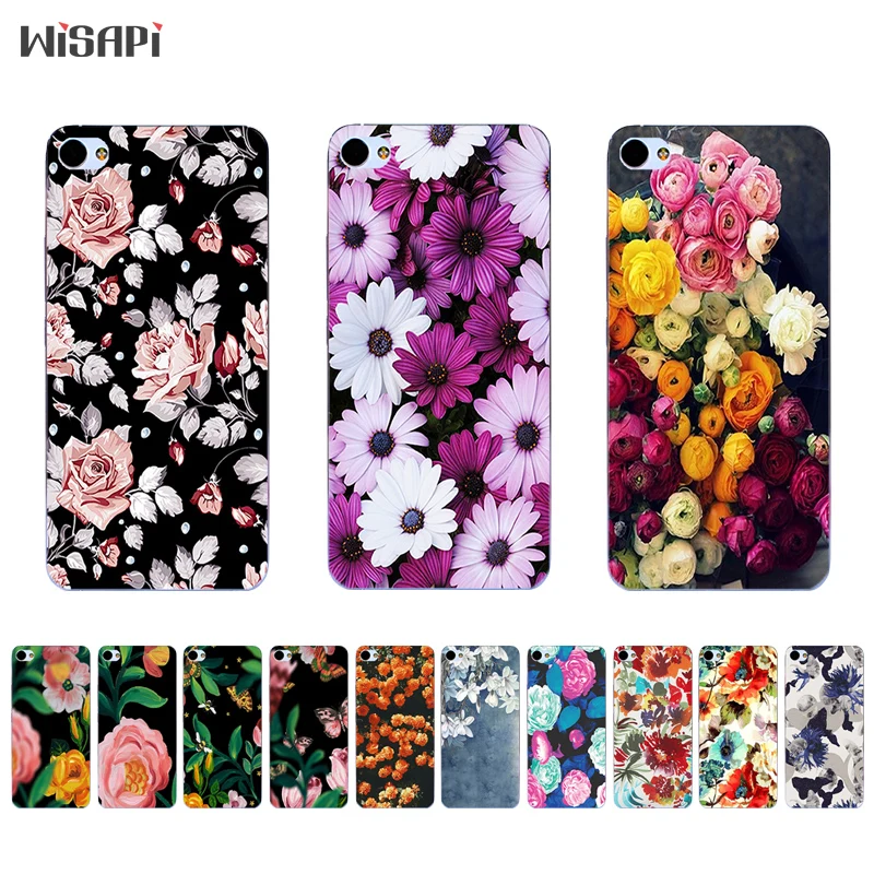

For Meizu M5 Note Silicone Phone Case for Meizu U10 U20 Back Cover Ultra Thin for Meizu M1 M2 M3 TPU Shell Retro Flowers Pattern