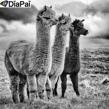 

DiaPai 100% Full Square/Round Drill 5D DIY Diamond Painting "Animal alpaca" Diamond Embroidery Cross Stitch 3D Decor A19635
