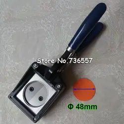 Новый ручной круглый 37 мм 1-1/2 "(фактический размер резки 48 мм) Бумага Графический пробойник Die Cutter для Pro Button Maker