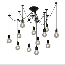 DIY Винтаж паук подвесной висячий светильник Eire Длина Регулируемая Ретро E 27 Эдисон Лофт стиль классический декоративный домашнее светодиодное освещение