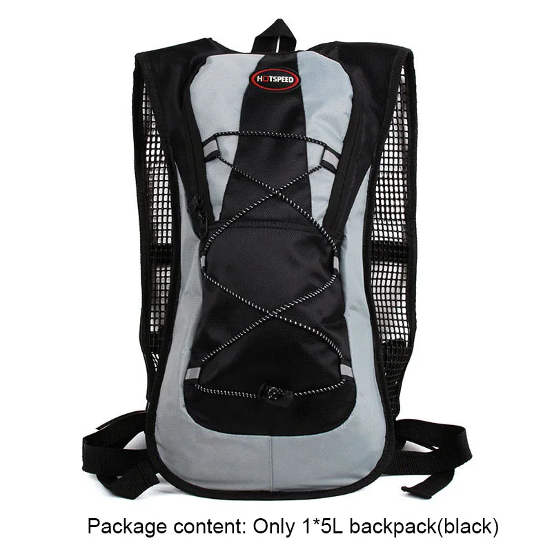 5L рюкзак для гидратации воды, Открытый Пешие прогулки гидратация мешок мочевого пузыря, путешествия Кемпинг Велоспорт Водонепроницаемый рюкзак водный гидратор - Цвет: 1x5L black backpage