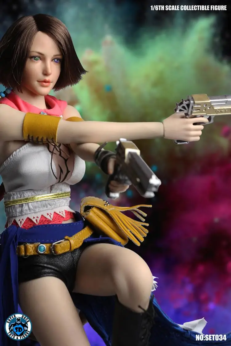 Супер утка SET034 1/6 женский стрелок Final Fantasy маскарадный костюм Yuna костюм для 12 дюймов Phicen Фигурка DIY