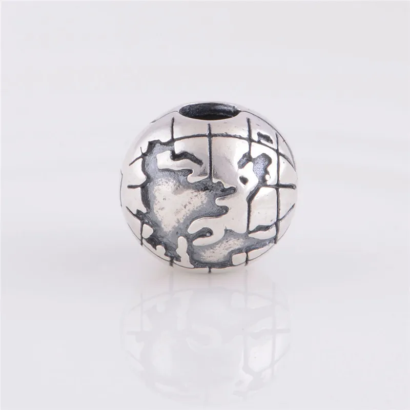 Auténtica S925 plata tierra del globo del mundo Clip de bloqueo encanto la bola adecuado para cadena de serpiente Pandora Charms Bracelet|lock switch|lock biometriclock and lock storage - AliExpress