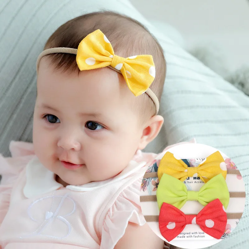 

Baby Girls Headband Vintage Plaid Pattern Bow Knot Head Bandage Kids Toddlers Head Wrap Hair Band Children Clothing Accessories