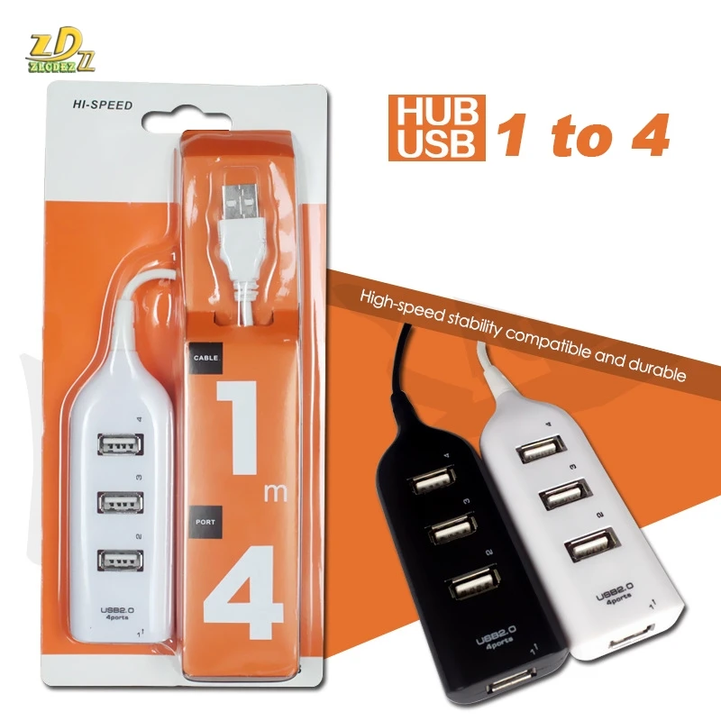 От 1 до 4 портов USB концентратор зарядное устройство + кабель синхронизации 480Mpbps