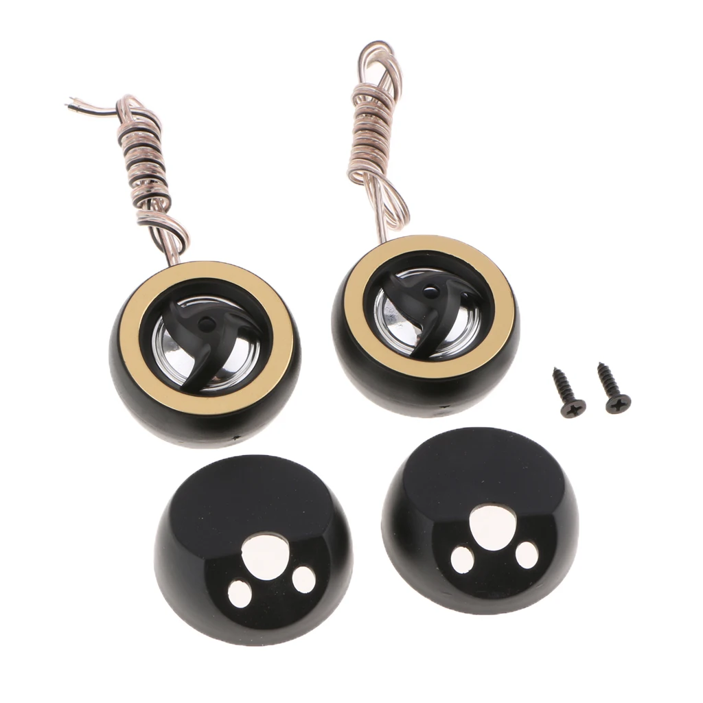 2 Pieces Component Tweeters Speaker Audio Silk Dome Flush or Surface Mount for Car