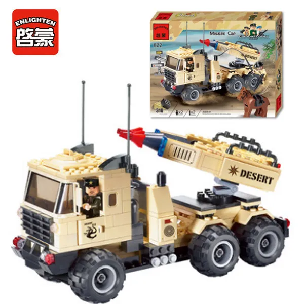

Enlighten 826 Combat Zones Modern Military Missile Vehicle Missile SWAT Model Bricks Building Block Toys For Gift