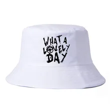 WHAT A прекрасный день ведро шляпы Модные хлопковые рыбацкие шапки унисекс бейсболка