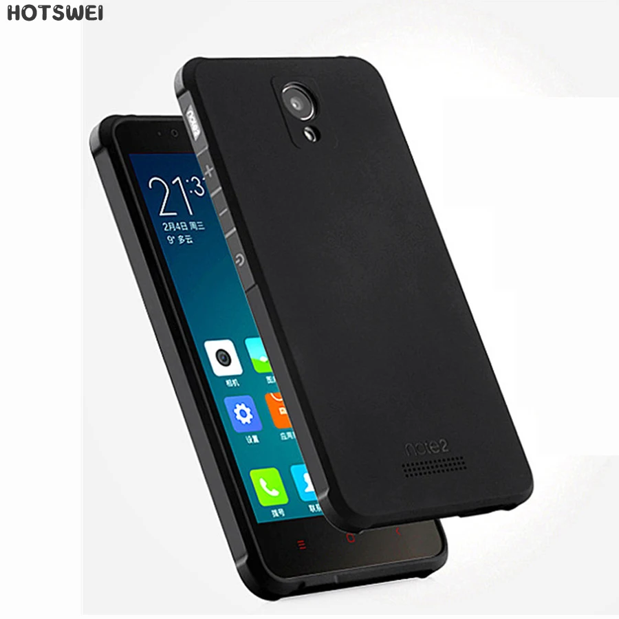 Top Quality Soft Rubber Case for Xiaomi Redmi Note 2 Cover Shockproof Anti-knock Full Protective Case for Redmi Note 2 Fundas