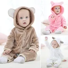 Пижамы для маленьких мальчиков и девочек; детская пижама; фланелевые комбинезоны для новорожденных; одежда для сна с рисунком животных; розовая пижама с капюшоном и пандой для костюмированной вечеринки