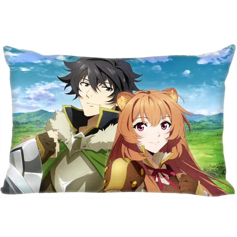 

Tate No Yuusha No Nariagari Pillowcase Satin Fabric Bright Rectangle Zipper Pillow Cases Home Wedding Decorative For Friend Gift