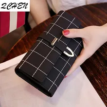 Wallets Women Long Zipper Luxury Brand Leather Coin Purses Tassel Design Clutch lattice Female Money Bag Credit Card Holder 440