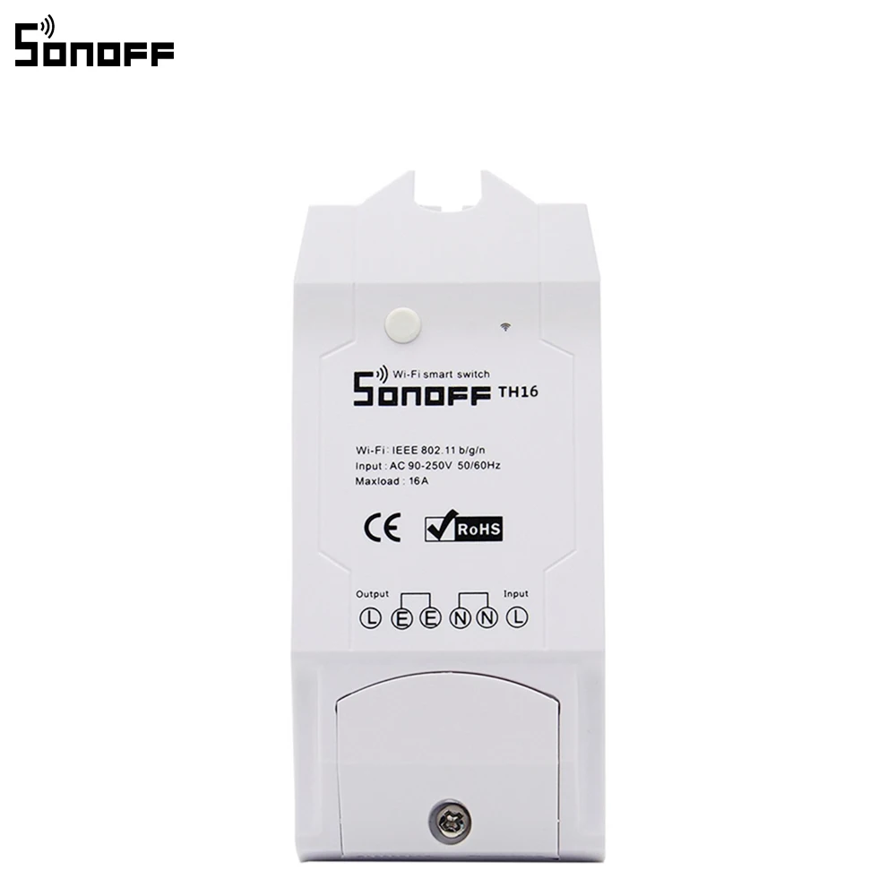 

Sonoff TH16 15A Wifi Smart Switch Support Temperature Monitor Sensor Humidity High Accuracy Sensor Work with Alexa & Google Home