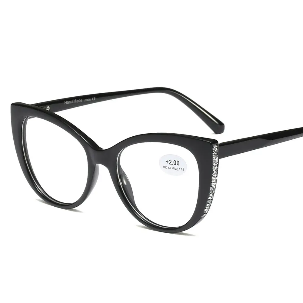 

2019 Sexy Cat Women Classic Leopard Pink Reading Glasses Female Farsighted Glasses Frame Presbyopia High Quality Diopter NX