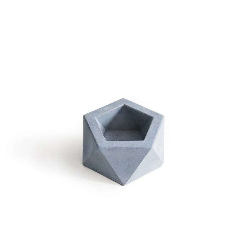 

Concrete Planter Silicone Molds Garden decoration geometric pentagon mould candlestick multi-flower pots cement silica gel molds